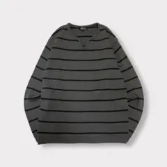 Louis Chavlon ボーダーニット　グレー　アメカジノームコア y2k