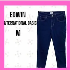 [EDWIN] ストレッチ　クロップド　スキニーデニムパンツ　濃紺　ローライズのサムネイル