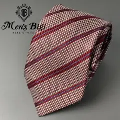 【ほぼ未使用】メンズビギ MEN'SBIGI レジメンタルシルクネクタイのサムネイル
