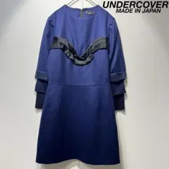 希少 美品 アンダーカバー ウール レイヤードデザイン フリルドレス ワンピースのサムネイル