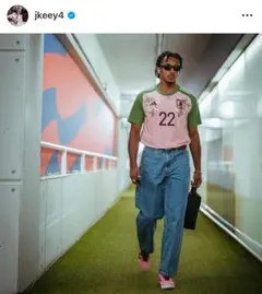 サッカー　日本代表　ユニフォーム　桜餅　クンデ着用　nigo 限定　激レア サッカー 日本代表 ユニフォーム 桜餅 クンデ着用 nigo 限定 激