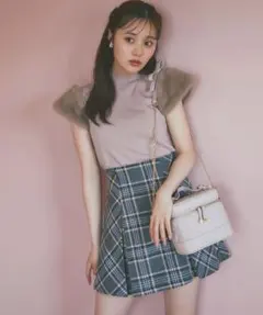 tocco closet インナーパンツ付きチェックミニスカート