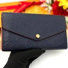 【極美品】ルイヴィトン モノグラム アンプラント サラ マリーヌルージュ 長財布