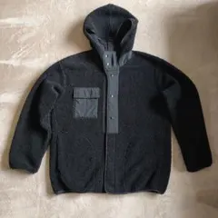 GU×ENGINEERED GARMENTS フリーススナップパーカーブラックL