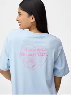 GU Esther Bunny エスターバニー　グラフィックT 水色 XS