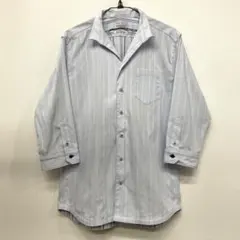 NICOLE CLUB FOR MEN 七分袖 ストライプシャツ