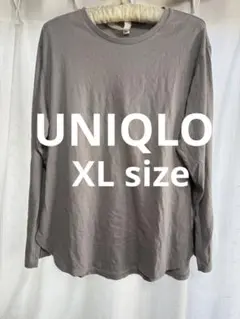 【美品】UNIQLO グレー 長袖カットソー XLsize