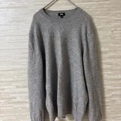 UNIQLO グレー カシミヤ　ニットセーター L