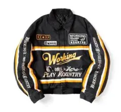KAPITAL ボーン(骨)スタジャン クリーム/ブラック KAPITAL - KAPITAL キャピタル BONE Embroidery Souvenir Jacket