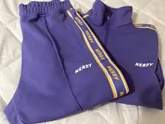 NERDY パープル ジップアップジャージ　セットアップ