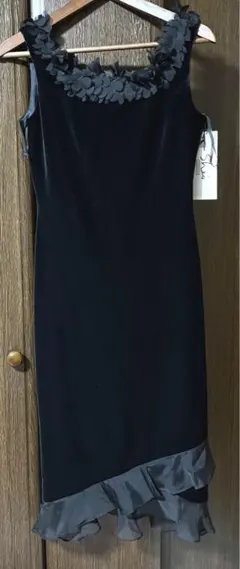 ベルベット調　ドレス　黒