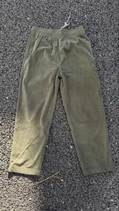 オリーブ色 フリース イージーパンツ