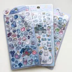 【お得3セット】うるちゅるポップシール＊ブルーセット