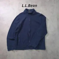 L.L.Bean ドライバーズニット L ネイビーグレー コットン