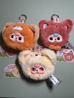 ベイビースリー　動物シリーズ　ぬいぐるみキーホルダー　Babythree