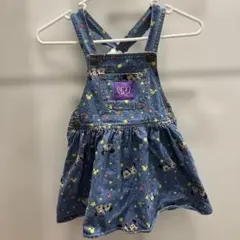 ディズニー　ミニー　ミッキー　ジャンパースカート　デニム