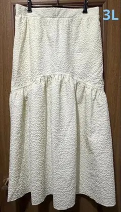 3L しまむら komachi ロングスカート オフホワイト 大きいサイズ