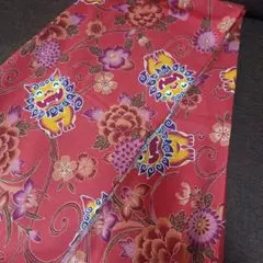 シーサー柄生地