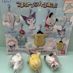 バンダイ つまんでつなげてますこっと　ポチャッコ　ポムポムプリン　シナモロール