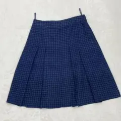 バーバリーロンドン 千鳥格子 プリーツスカート シルク Ｍサイズのサムネイル