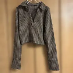 値下げZARA クロップドシャツ