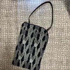 ハンドメイド　ミナペルホネン　ポンピア　スマホ　ポシェット　ポーチ　ミニバッグ