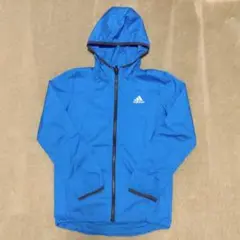 adidas フード付きウィンドブレーカー 140cm 青