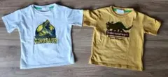 恐竜Tシャツ　110　 白・黄色（スパンコール）２枚セットのサムネイル