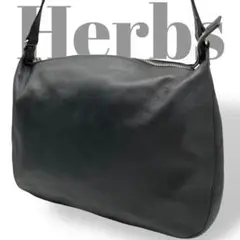 良品◎ハーブス　Herbs ショルダーバッグ　レザー　黒　ブラック