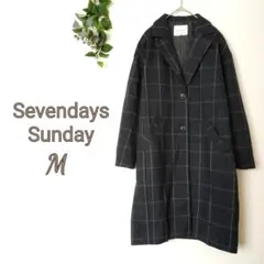 セブンデイズサンデー♡M♡チェスターコート ロングコート チェック柄