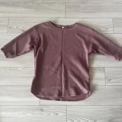 ピンク Mサイズ ワッフル 7分袖Tシャツ UNIQLO