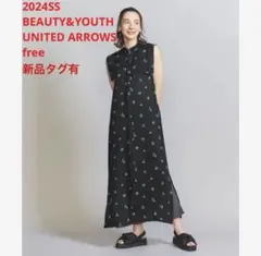 新品タグ有＊BEAUTY&YOUTH UNITED ARROWS ケープワンピ黒
