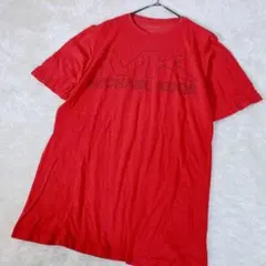 a951【訳あり】マイケルコース　ビックロゴTシャツ　S　レッド系　半袖