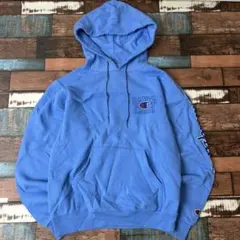 ビンテージ　古着　champion チャンピオン　メンズパーカー　フーディー　青