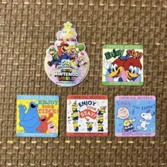 유니버설 스튜디오 재팬 25주년 닌텐도 5주년 한정 스티커 5장 세트