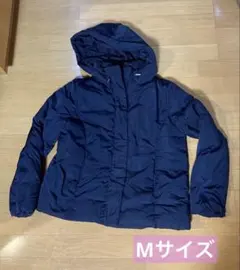 ネイビー フード付き 中綿ジャケット