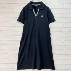BROOKS BROTHERS ポロワンピース（L）黒 半袖 鹿の子 ゴルフのサムネイル