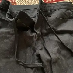 ユニクロ メンズ ストレッチパンツ ブラック ストレート プチプラ ウエスト紐