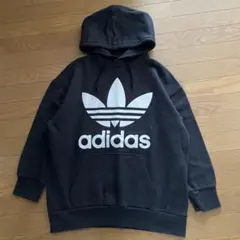 アディダス ビッグトレフォイルロゴ　オーバーサイズスウェットブラック Mサイズ