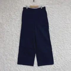 【studio CLIP】ワイドパンツ (L) カジュアル ネイビー