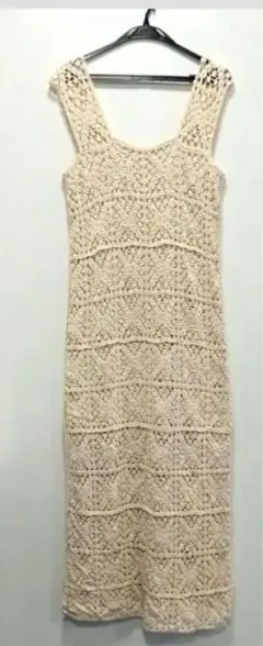 Lumire アイボリー レース編みノースリーブワンピース♡