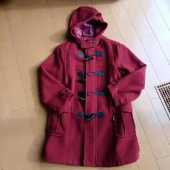 COMME CA ISM 赤ダッフルコート フード付き　150