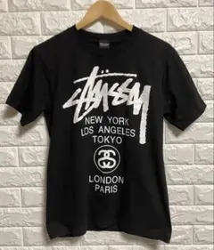 Stussy outdoor半袖　Tシャツ ワールドツアー　ブラック サイズM