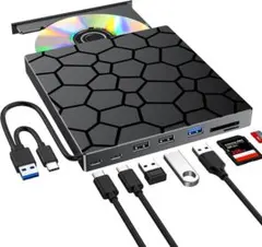 25【新品】外付けDVDドライブ 薄型　軽量　USB3.0　type-c
