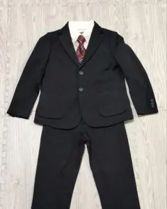 美品　男の子　スーツ　フォーマル　130 4点セット　NAVY ユニクロ
