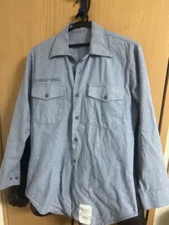 USN 80s〜 シャンブレーシャツ　ブルー　タグ付き