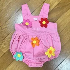 mezzo pianoメゾピアノ お花 ダルマオール ロンパース ベビー90cmのサムネイル