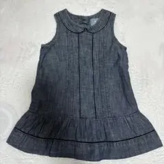 美品　babygap 90cm デニムワンピース　フリル　ノースリーブ　女の子