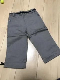 新品　☆familiarハーフパンツ ショートパンツ　グレー　黒ライン入り
