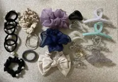 【匿名配送】ヘアアクセサリー　25個まとめ売り　ヘアゴム　シュシュ　クリップ